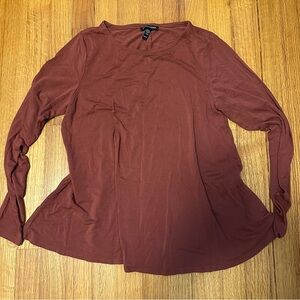 Eileen Fisher Top Long Sleeve Winter Spring Career Casual size PP/PTP 2 Pf6